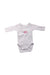 A Pink Long Sleeve Bodysuits from Petit Bateau in size Newborn for girl. (Front View)