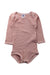 A Pink Long Sleeve Bodysuits from Petit Bateau in size 6-12M for neutral. (Front View)