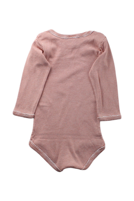 A Pink Long Sleeve Bodysuits from Petit Bateau in size 6-12M for neutral. (Back View)