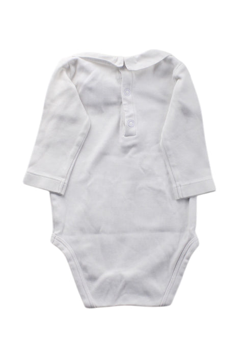 A White Long Sleeve Bodysuits from Jacadi in size 0-3M for neutral. (Back View)