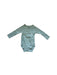 A Green Long Sleeve Bodysuits from Petit Bateau in size 6-12M for neutral. (Front View)