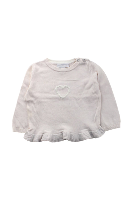 A Ivory Knit Sweaters from The Little White Company in size 3-6M for girl. (Front View)