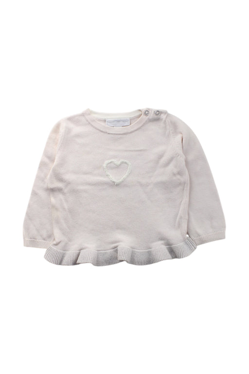 A Ivory Knit Sweaters from The Little White Company in size 3-6M for girl. (Front View)