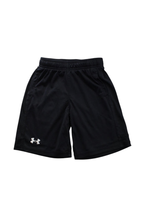 A Black Shorts from Under Armour in size 8Y for boy. (Front View)