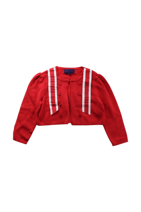 A Red Cardigans from Nicholas & Bears in size 6T for girl. (Front View)