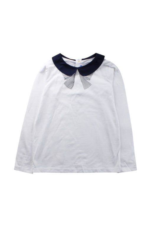 A White Long Sleeve Tops from Jacadi in size 8Y for girl. (Front View)