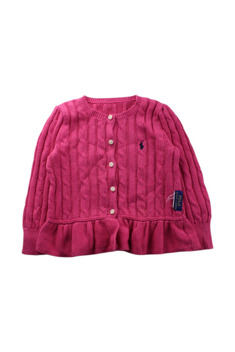 A Pink Cardigans from Polo Ralph Lauren in size 3T for girl. (Front View)