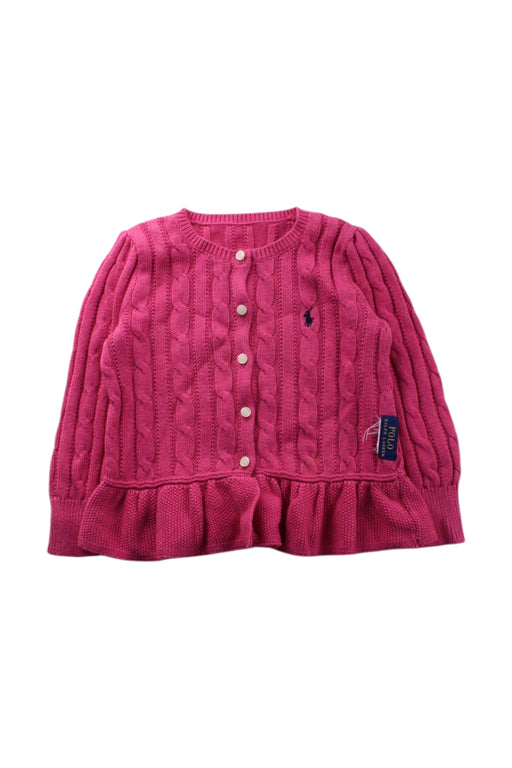 A Pink Cardigans from Polo Ralph Lauren in size 3T for girl. (Front View)