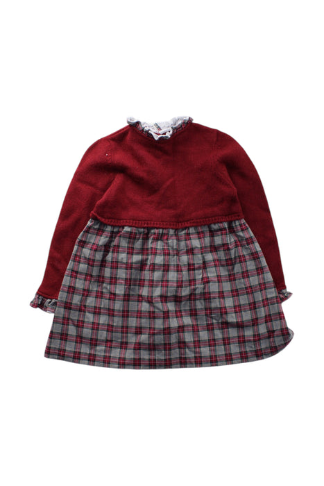 A Red Sweater Dresses from Laranjinha in size 2T for girl. (Front View)
