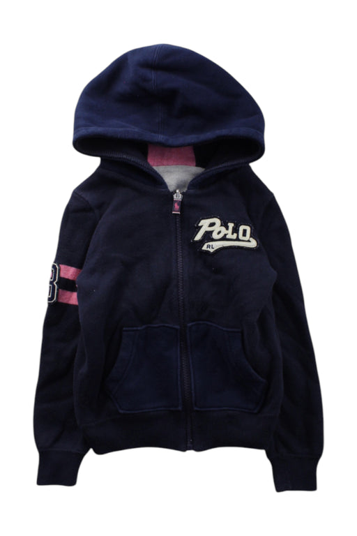 A Navy Zippered Sweatshirts from Polo Ralph Lauren in size 4T for neutral. (Front View)
