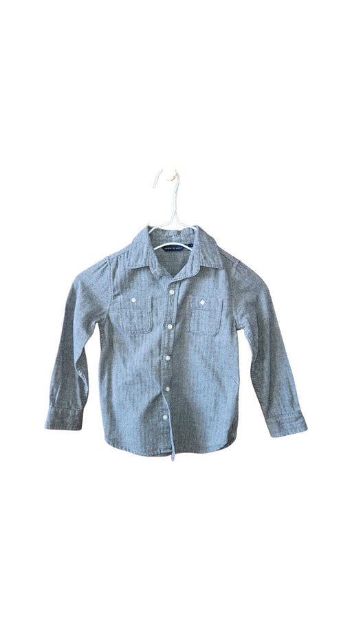 A Grey Long Sleeve Shirts from Janie & Jack in size 5T for boy. (Front View)