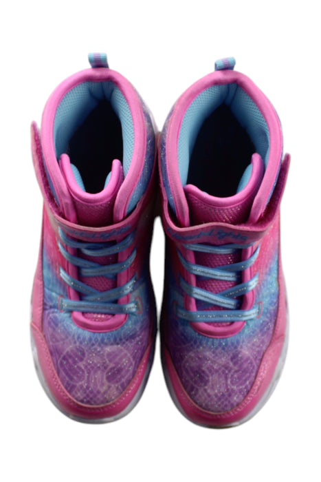 A Multicolour Sneakers from Skechers in size 10Y for girl. (Back View)