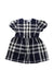A Navy Short Sleeve Dresses from Burberry in size 4T for girl. (Front View)