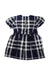 A Navy Short Sleeve Dresses from Burberry in size 4T for girl. (Back View)