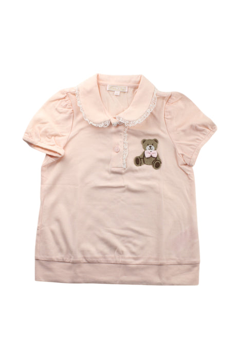 A Pink Short Sleeve Tops from Nicholas & Bears in size 6T for girl. (Front View)