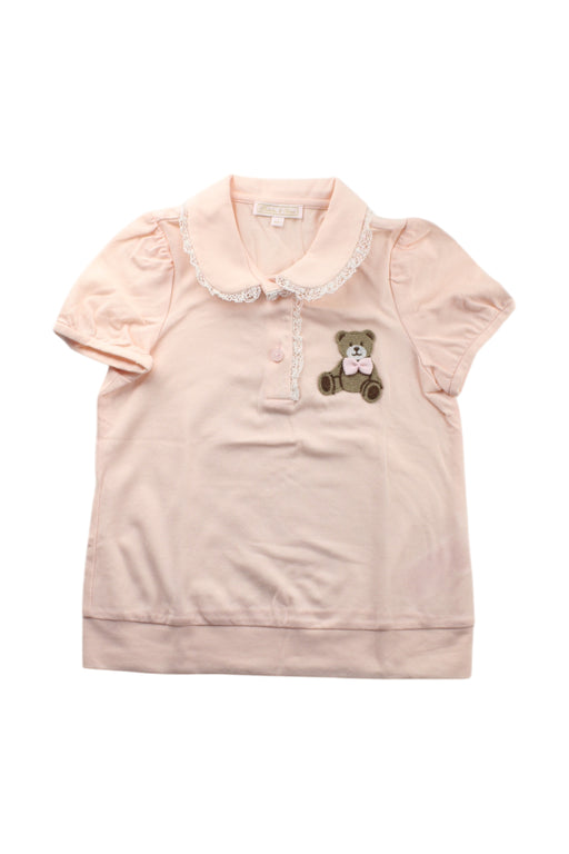 A Pink Short Sleeve Tops from Nicholas & Bears in size 6T for girl. (Front View)