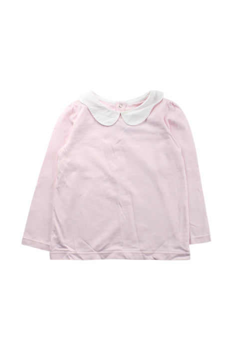 A Pink Long Sleeve Tops from Jacadi in size 4T for girl. (Front View)