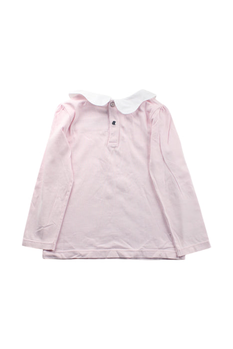 A Pink Long Sleeve Tops from Jacadi in size 4T for girl. (Back View)