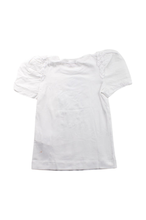 A White Short Sleeve Tops from Monnalisa in size 5T for girl. (Back View)