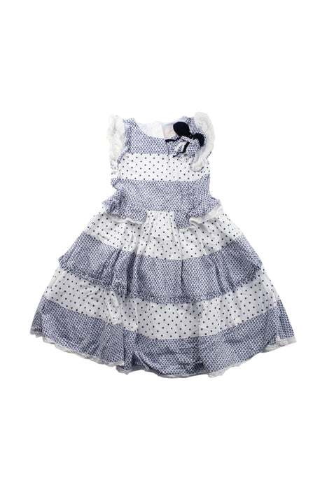 A Blue Sleeveless Dresses from Nicholas & Bears in size 4T for girl. (Front View)