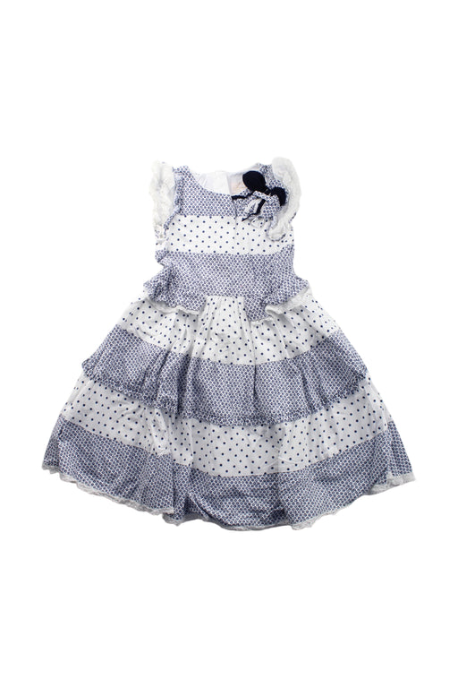 A Blue Sleeveless Dresses from Nicholas & Bears in size 4T for girl. (Front View)