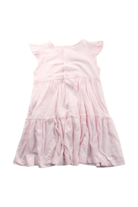 A Pink Sleeveless Dresses from Il Gufo in size 4T for girl. (Back View)