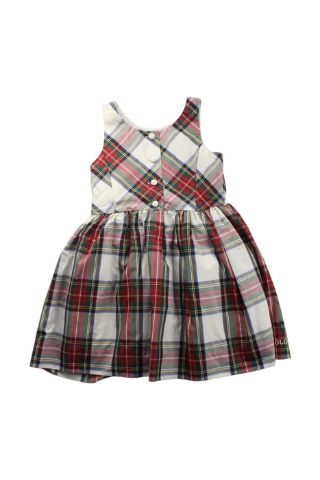 A Multicolour Sleeveless Dresses from Polo Ralph Lauren in size 4T for girl. (Back View)