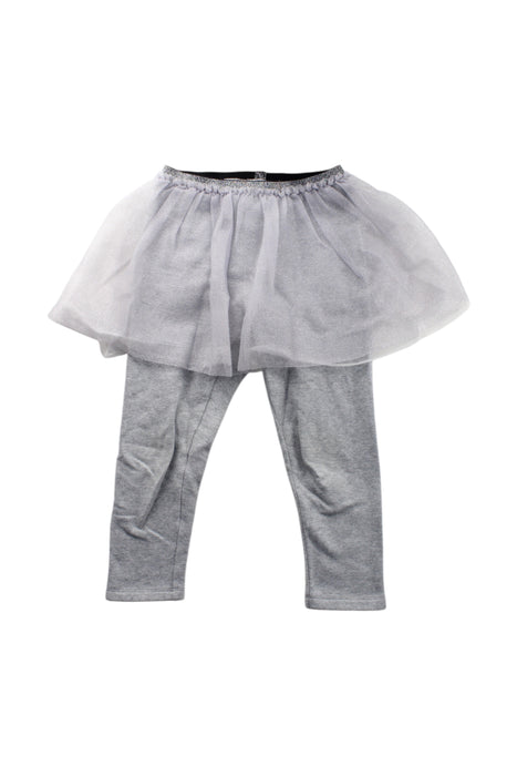 A Grey Leggings from Chickeeduck in size 4T for girl. (Front View)