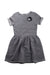 A Grey Short Sleeve Dresses from Petit Bateau in size 10Y for girl. (Front View)