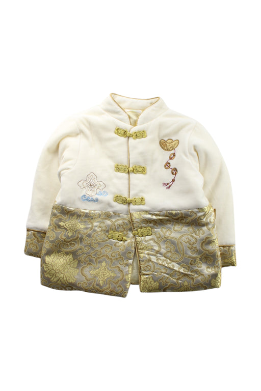 A Ivory Coats from Mides in size 3T for neutral. (Front View)