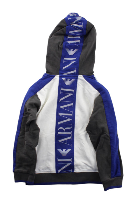 A Black Zippered Sweatshirts from Armani in size 4T for boy. (Back View)