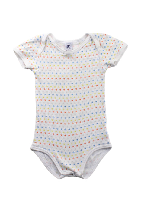 A Multicolour Short Sleeve Bodysuits from Petit Bateau in size 12-18M for neutral. (Front View)