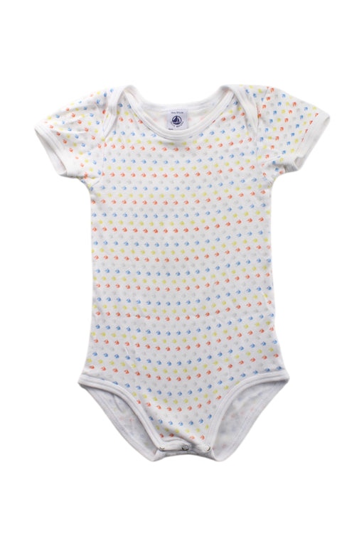 A Multicolour Short Sleeve Bodysuits from Petit Bateau in size 12-18M for neutral. (Front View)