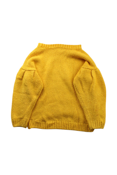 A Yellow Knit Sweaters from Seed in size 3T for neutral. (Back View)