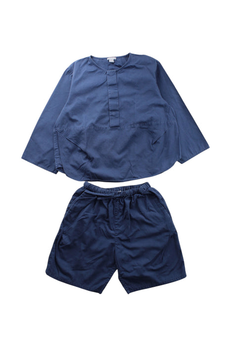 A Navy Shorts Sets from COS in size 4T for neutral. (Front View)