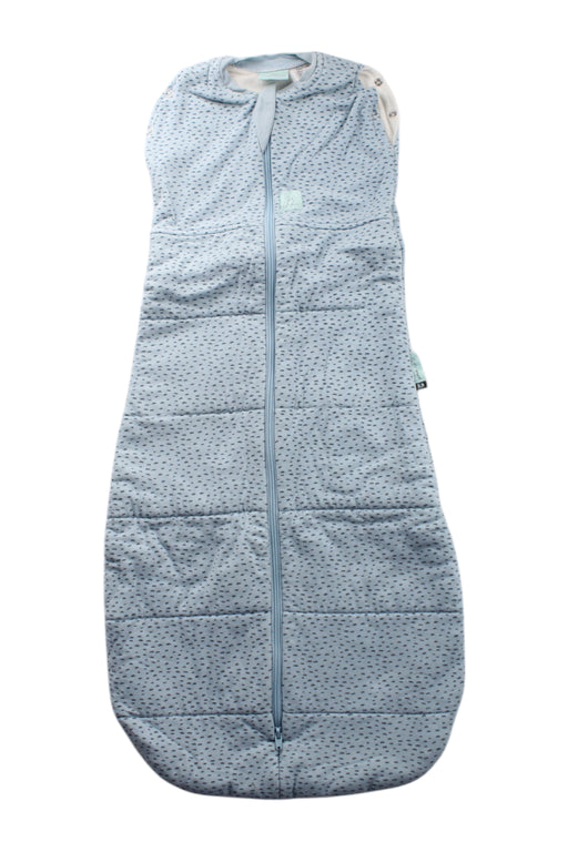 A Blue Sleepsacs from ErgoPouch in size 3-6M for neutral. (Front View)