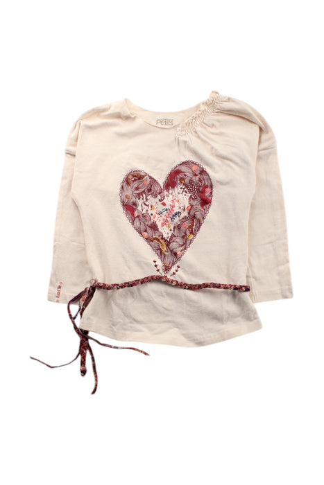 A Ivory Long Sleeve Tops from La Compagnie des Petits in size 3T for girl. (Front View)