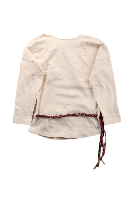 A Ivory Long Sleeve Tops from La Compagnie des Petits in size 3T for girl. (Back View)