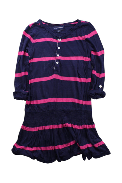 A Navy Long Sleeve Dresses from Ralph Lauren in size 3T for girl. (Front View)