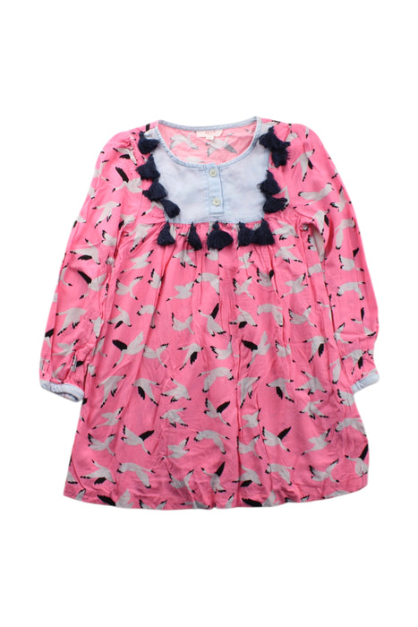 A Pink Long Sleeve Dresses from Seed in size 3T for girl. (Front View)
