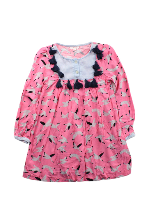 A Pink Long Sleeve Dresses from Seed in size 3T for girl. (Front View)