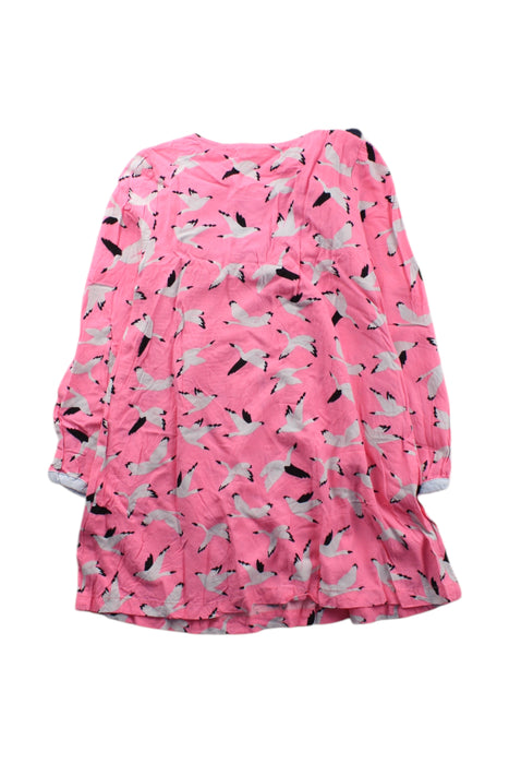 A Pink Long Sleeve Dresses from Seed in size 3T for girl. (Back View)