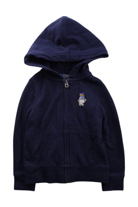 A Navy Hooded Sweatshirts from Polo Ralph Lauren in size 3T for neutral. (Front View)