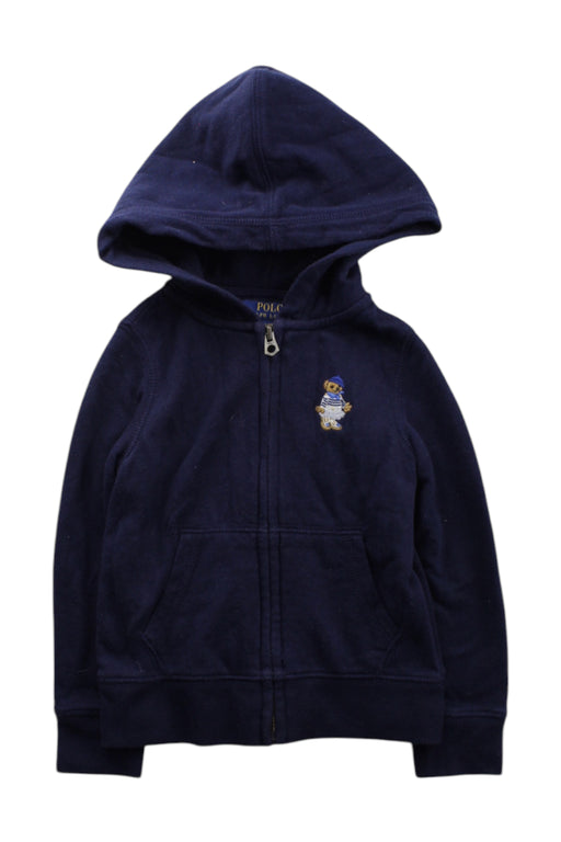A Navy Hooded Sweatshirts from Polo Ralph Lauren in size 3T for neutral. (Front View)