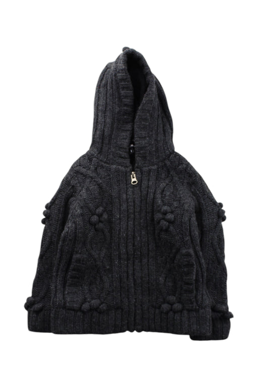 A Grey Hooded Sweatshirts from DKNY in size 3T for neutral. (Front View)