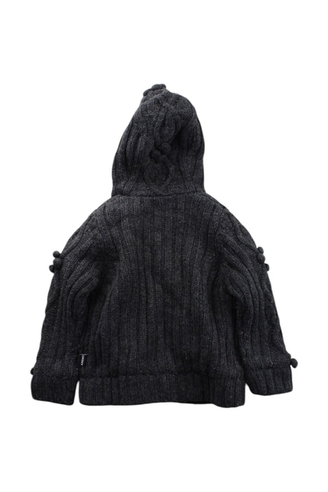 A Grey Hooded Sweatshirts from DKNY in size 3T for neutral. (Back View)