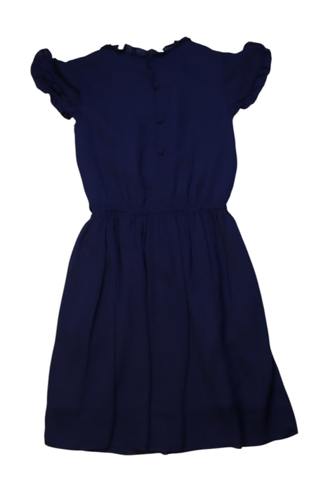 A Navy Short Sleeve Dresses from Polo Ralph Lauren in size 6T for girl. (Back View)
