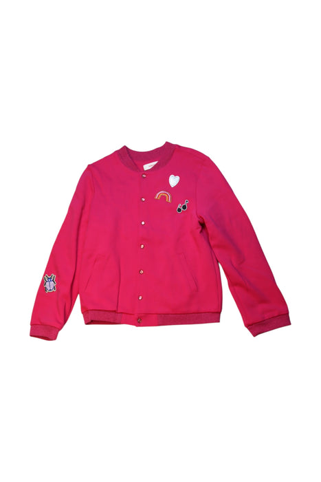 A Pink Buttoned Sweatshirts from Catimini in size 8Y for girl. (Front View)