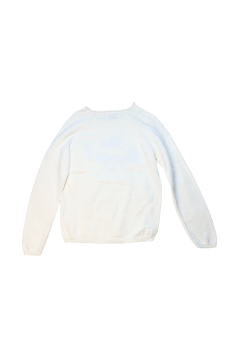 A White Sweatshirts from Cyrillus in size 8Y for girl. (Back View)