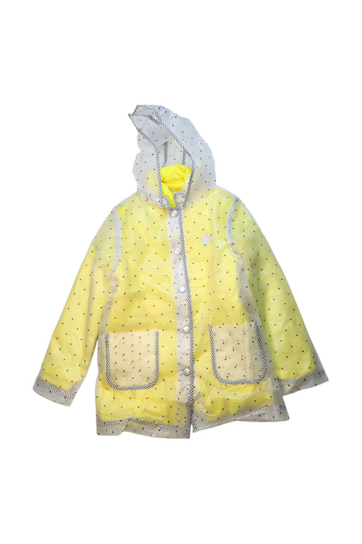 A Yellow Rain Jackets from Catimini in size 8Y for girl. (Front View)